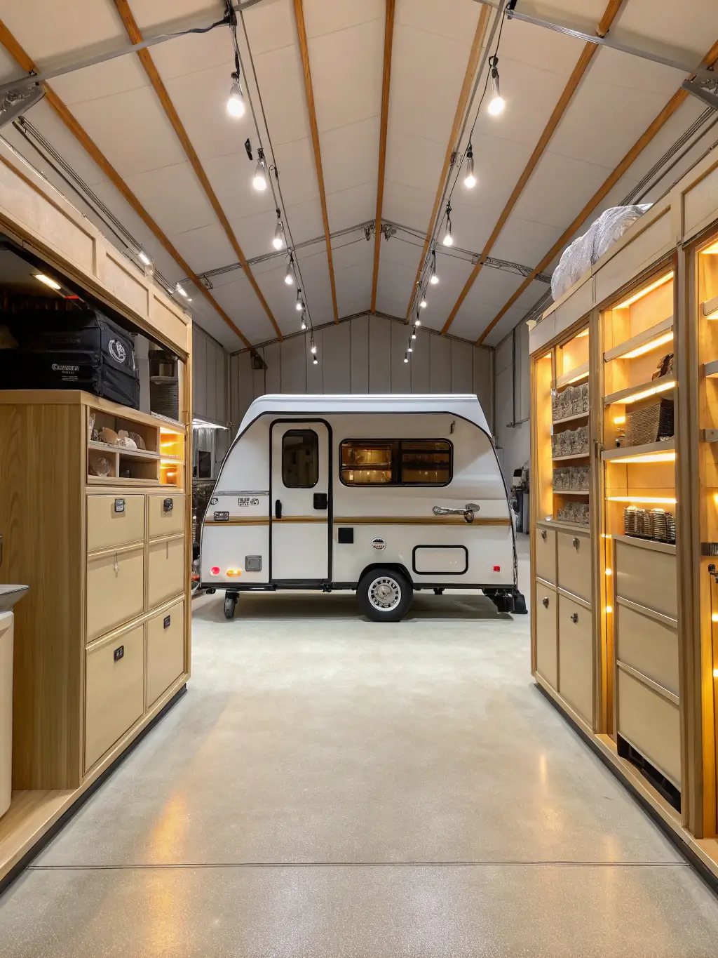A clear and organized image of various storage bins and organizers inside a van, demonstrating how they maximize space and keep belongings tidy during van life.